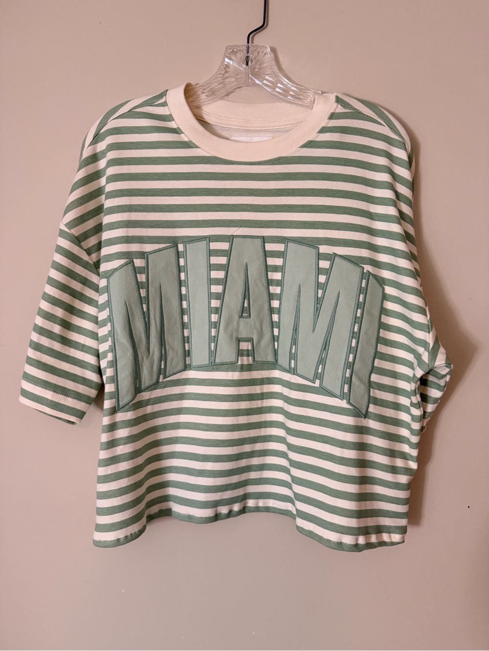 Public Supply Oversized Tee in Sage and Cream